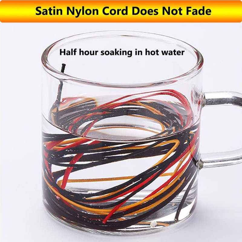 Cordón de nailon satinado de 2 mm para hacer joyas,