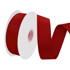 Lrybbon Double Face Red Grosgrain Ribbon for Gift Wrapping 1-1/2 inch×50 Yards Ribbon Ideal for Sewing Hair Bow Flower Bouquet DIY Crafts Weddings Floral Arrangements