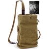 KIRIRU Men’s Wide Opening, Rugged x Canvas, One Shoulder Bag,