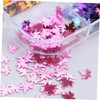 IWOWHERO Maple Leaf Nail Art Stickers Glittering Sequin Decorations for