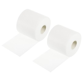 PATIKIL 30 Yard x 2.8 Inch Badminton Grip Cushion Wrap, 2 Pack PE Tennis Racket Grip Tape Backing Film Handle Anti Skid Cushion Accessories, White