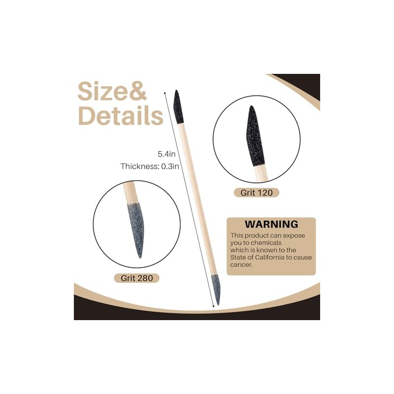 70 Pcs Sanding Sticks Set for Plastic Models Includes 30