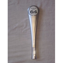 MGD Light 64 Calories - Pub Style Tap Handle - Two Sided - Acrylic and Chrome - 12 1/2" - Beautiful!!!