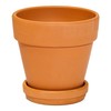 Juvale 4-inch 6 Pack Small Terracotta Pots with Saucer and