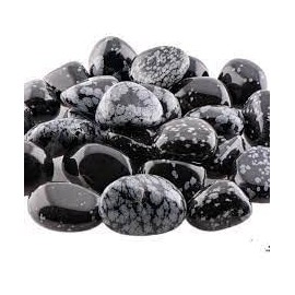 Pachamama Essentials Snowflake Obsidian Tumbled - Healing Stone - Crystal Healing 20-25mm (1)