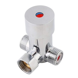 G1/2 Hot Cold Water Mixing Valve Solid Brass Thermostatic Mixer Temperature Control for Bathroom Automatic Sensor Touchless Faucet