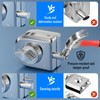 Ranbo Frameless Pull Push Door Floor/Top Bolt Lock, No-Drill, 304