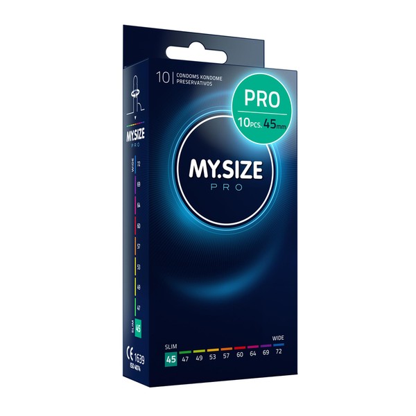MY.SIZE PRO Condom Size 0, 45 mm, Tight Fit, 10 Condoms - Perfect fit and a Suitable Size for Everybody