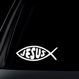 Jesus Fish Car Decal / Sticker