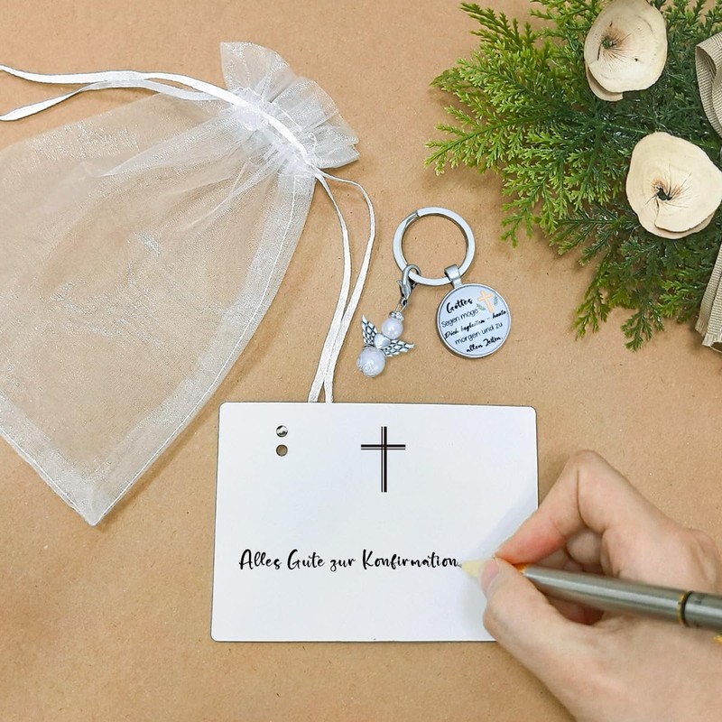 Keyring Confirmation Gift, Christian Gifts for Confirmation, Guardian Angel Keyring
