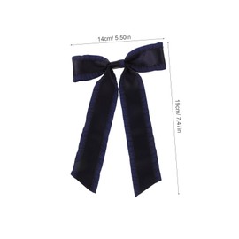 Vaguelly 2pcs Dark Hair Bow Clips for Girls Stylish Hair Accessories for Women for Teens Cute Satin Ribbon Bows for Boys and Girls for Daily Wear and Special Occasions