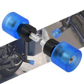 HCmotorku Motorcycle Saddlebag Guard M12 Rear Guard Bracket Guard Bar Mount Saddle Bag Support Decoration Wheel 12mm for Harley Touring Street Glide FLHX Road Glide Electra Glide 2009-2024 Blue