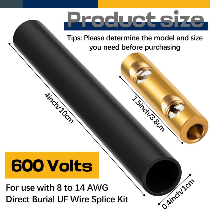 Relaxweex 2 Sets Underground Wire Splice Kit Well Pipe Splice