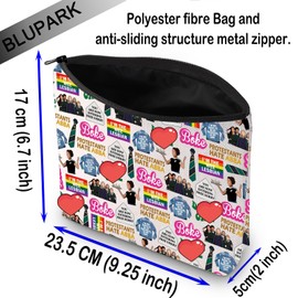 BLUPARK DG Inspired Makeup Bag I'm Not Going To Be Cosmetic Bag Classic Movie TV Lovers Canvas Zipper Pouch, I'm Not Going To Be, Retro