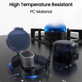 Stove Knob Safety Covers Child Proof Oven Gas Stove Knob Covers for Child Safety, Heat-Resistant, Easy Installation, Baby Proofing Kitchen Gas Range Oven Knobs Locks, Black, 5 Pack