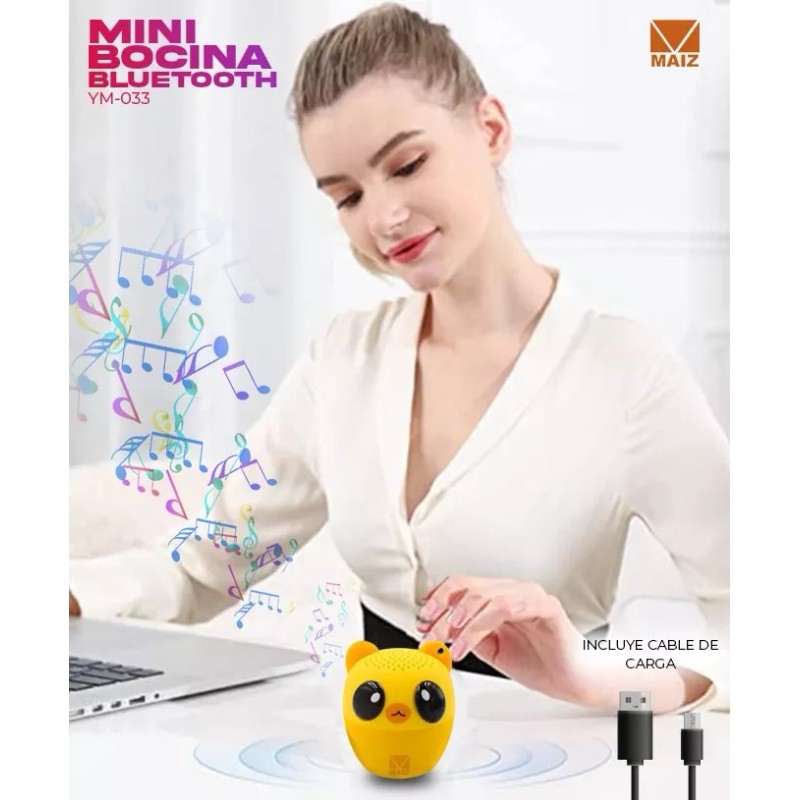 Maíz 5pzs Mini Bocina Animalito Bluetooth Portatil Recargable
