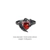 Gothic personality Crow wings adjustable women's ring Fashion red geometric