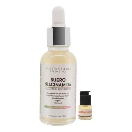 Suero Facial Niacinamida 5% Acido Hialurónico Pantenol Todo tipo de piel 35 mL Nuestra Tierra Cosmética