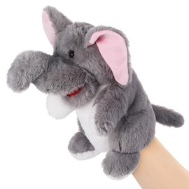 Animal Hand Puppets 11 Inch Sea Turtle Plush Dinosaur 5 Pcs Animals Hand Puppet Toys Role-Play Toy Puppets for Kids Storytelling Imaginative Pretend Play Teaching Preschool(Elephant)