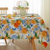 Honellaty Summer Tablecloth for Rectangle Tables, Lemon Print Table Cloth,