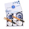 Chinese Bowl and Chopsticks Set of 4 for Rice Soup
