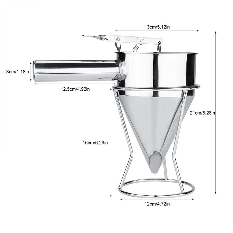 DEWIN Piston Funnel, Dough Dispenser Gravy Funnel Sauce Gun Dispenser