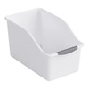 Stackable Storage Organizer Bins, Curved Space-Saving Plastic Storage Boxes for