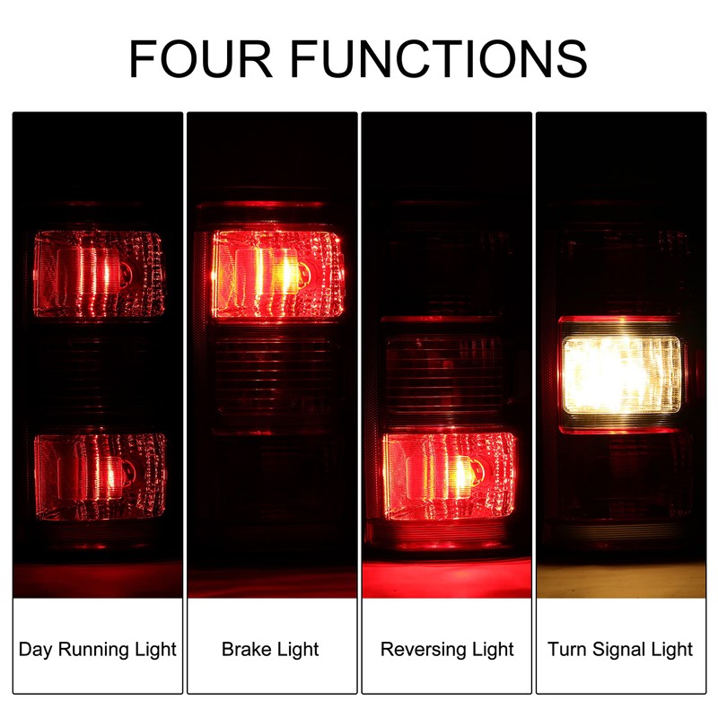 HECASA Tail Light Pair Compatible with 2018-2020 Ford F-150 Taillights
