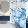Marble Hookless Shower Curtain with Snap in Liner, 71x74 in,