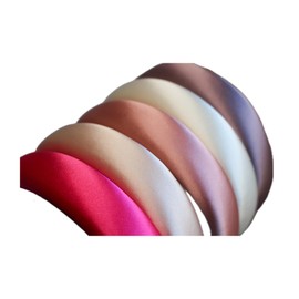 Padded Satin Headband (Light Pink, 1 inch)