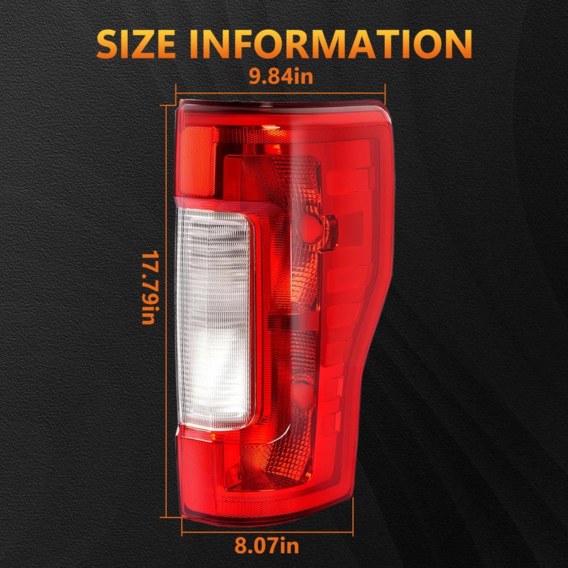 ZhiSheng Tail Light Compatible With 2017-2019 Ford F-250 F-350 Super
