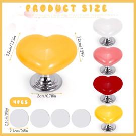 ASTIMESA Heart Shaped Toilet Button Pusher with Tapes, Plastic Toilet Push Button Helper, Toilet Lid Lifter Handle Topper Replacement for Women Manicure (4 pcs)