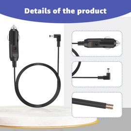 MONDGE 12V Replacement Charging Cable for Towmate Towlight Bars - Compatible with TM22G Limelight & All Light Duty Towmate Lights - Standard DC Charge End