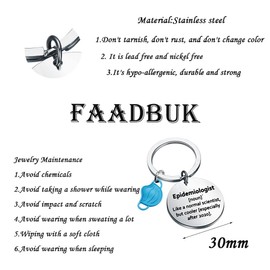 FAADBUK Epidemiologist Gift Epidemiology Student Graduation Gift Public Health Science Gift, Metal, stainless-steel