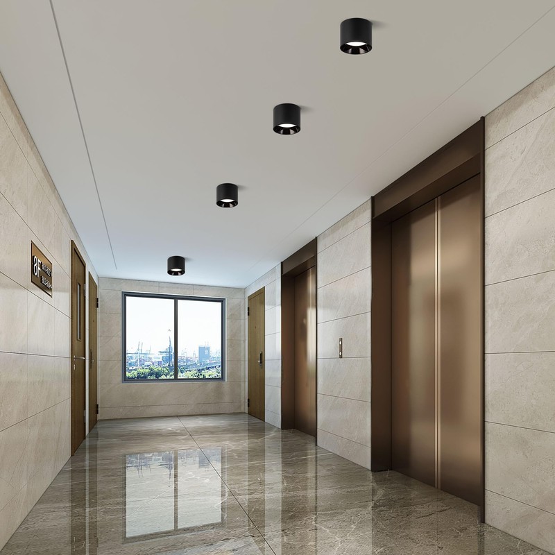 FNOESTY Flush Mount Ceiling Light Fixtures, 20W 4000K Dimmable Cylinder
