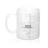 Davis, California CA Map Mug (11 oz)