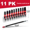Geinxurn Flexible drill bit Extension Screwdriver Bit Holders, 1PACK 12Inches