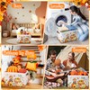 Seeloowy Hello Fall Pumpkin Gift Basket Large Maple Leaf Scarecrow