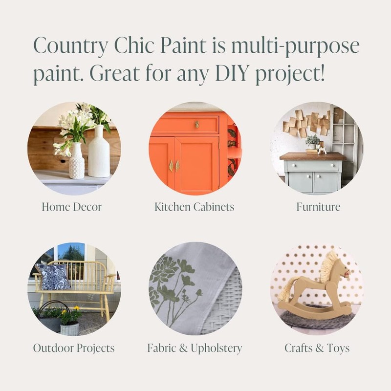 Country Chic All-in-One Chalk Paint for Furniture, Cabinets, Home Decor,