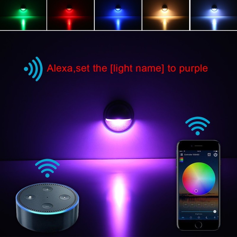 FVTLED WiFi LED Deck Lights Kit, 20 Pack D35 RGB
