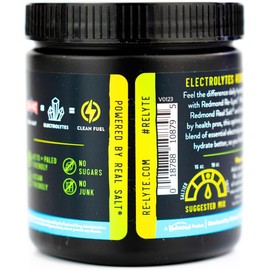 REDMOND RE-LYTE, Electrolitos Naturales con Real-Salt, Hidratación Clean sin Calorías ni Azúcares, 30 Porciones, Sabor Lemon Lime