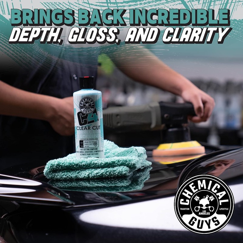 Chemical Guys C4 & P4 Clear Cut Correction Compound and