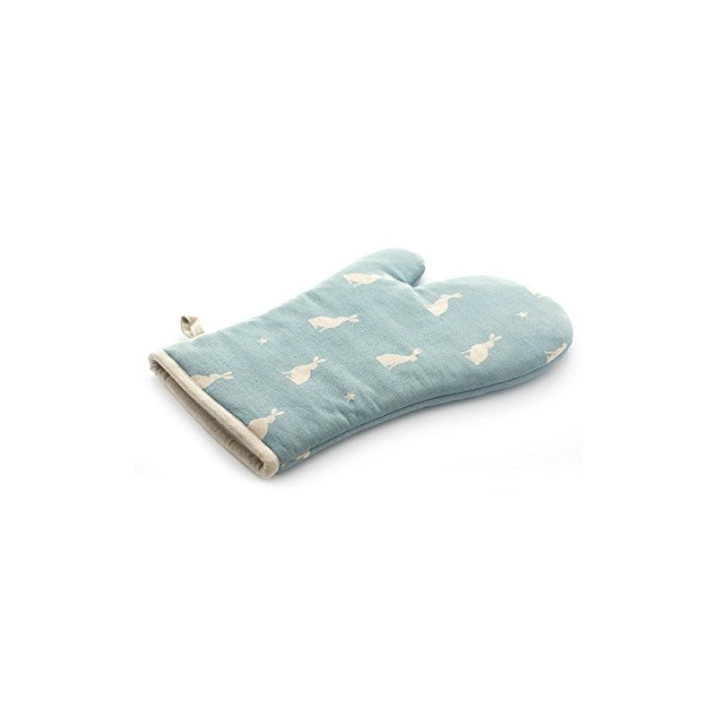 Dexam Rushbrookes Stargazing Hare 100% Cotton Oven Gauntlet,Blue,33 x 20