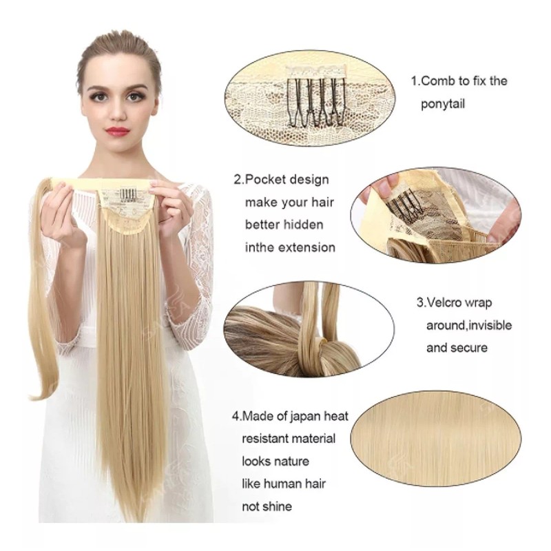 Sintético Coleta Postiza Cola De Caballo Cabello Sintético Mujer 50