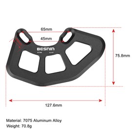 BESNIN Bash Guard for 22T to 40T Chainrings,Bicycle Chain Guard for ISCG05 Bash Guard suitable downhill bikes/Cycling Road bike/Bicycle Motocross (black)