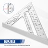 WORKPRO 180mm Aluminum Speed Square,Combination Square, Measuring Tool for Engineer