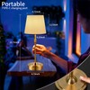 ONEWISH Cordless Lamp-Battery Operated Table lamp, 4000mAh Rechargeable, Stepless Dimmable,