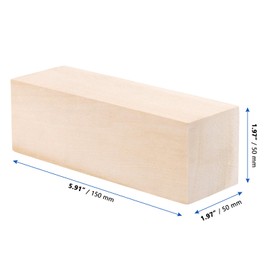 MANCHAP 16 Pack 6 x 2 x 2 Inch Basswood Carving Blocks, Unfinished Solid Wooden Carving Blocks, Wood Whittling Basswood Block for Carving, Crafts