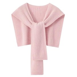 Wool Knit Shawl with Vertical Stripes Lightweight Shawls and Wraps Cozy Scarf Cape Stylish Layer for All Seasons