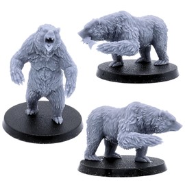 Grizzly Bear Miniature Figure for Giant 28mm Dungeons and Dragons Miniature Gaming, Fantasy Role Playing Games